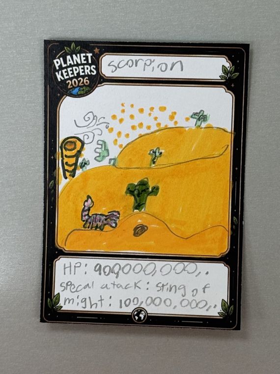 Student-designed Planet Keepers trading card 52