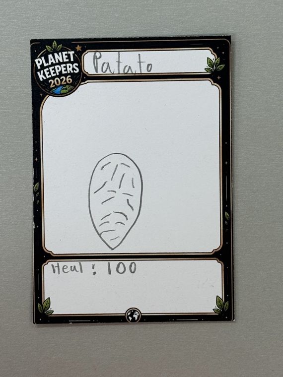 Student-designed Planet Keepers trading card 1