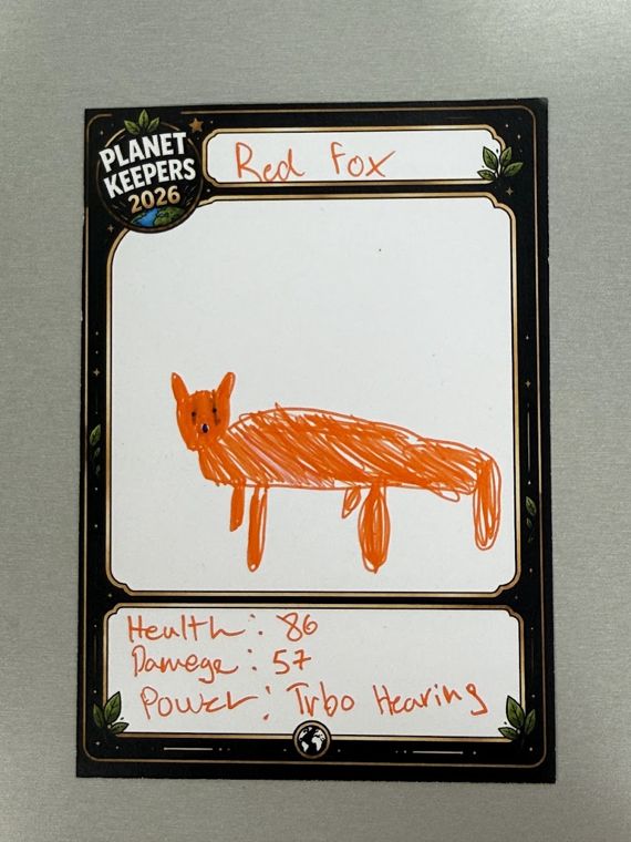 Student-designed Planet Keepers trading card 33