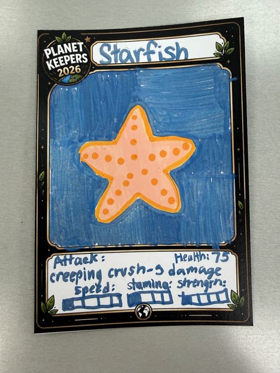 Student-designed Planet Keepers trading card 74