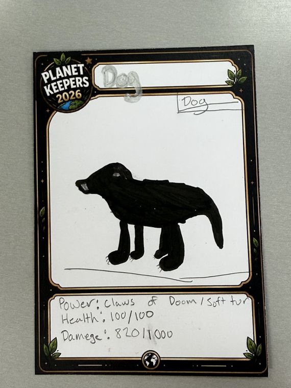 Student-designed Planet Keepers trading card 57