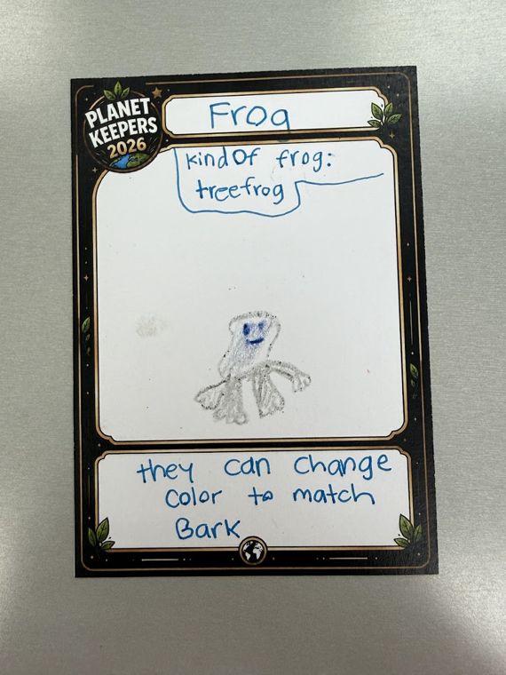 Student-designed Planet Keepers trading card 126