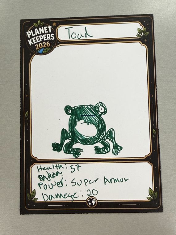 Student-designed Planet Keepers trading card 38