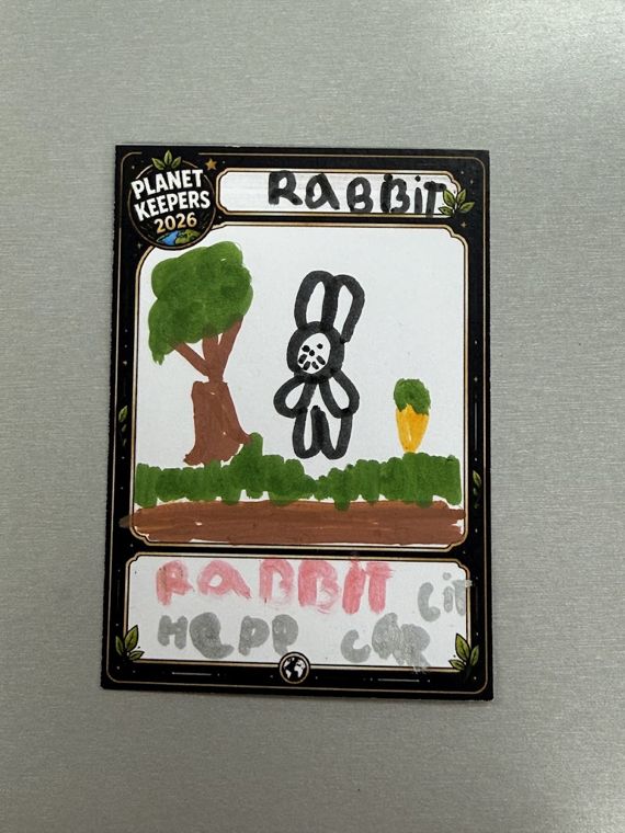 Student-designed Planet Keepers trading card 100
