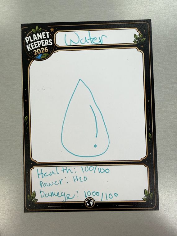 Student-designed Planet Keepers trading card 34
