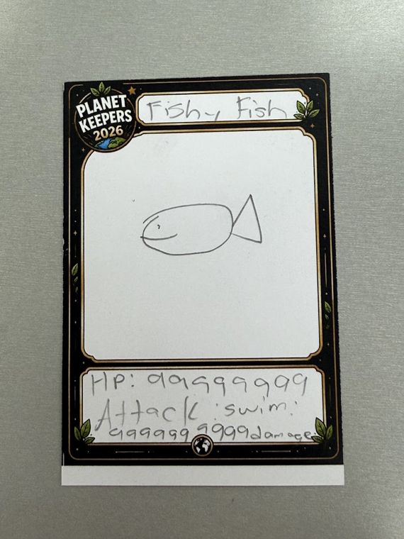 Student-designed Planet Keepers trading card 36