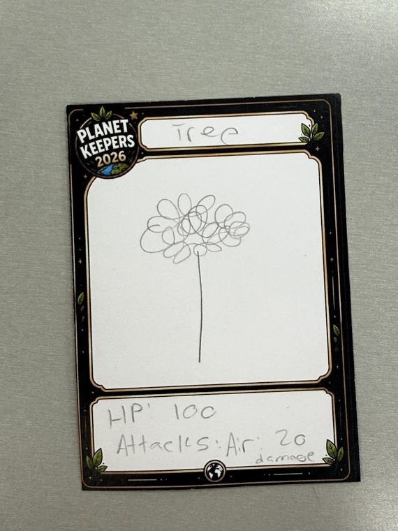 Student-designed Planet Keepers trading card 44