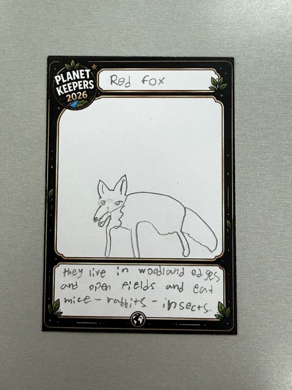 Student-designed Planet Keepers trading card 99