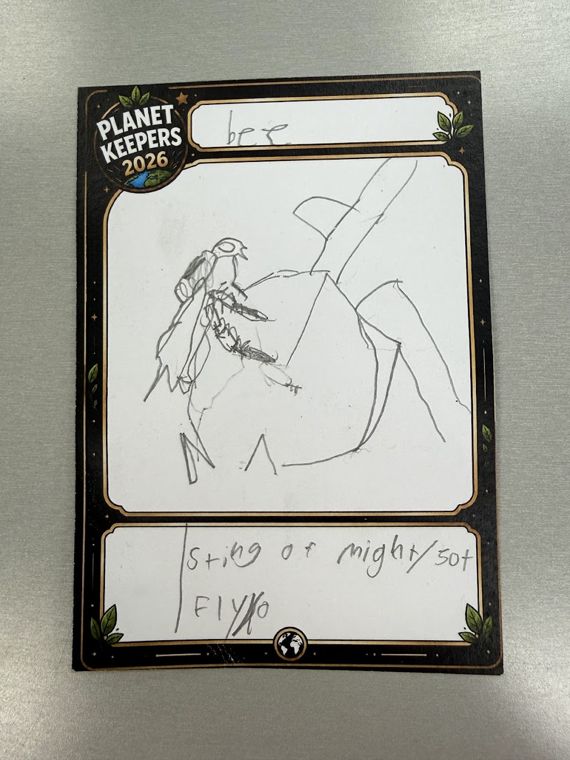 Student-designed Planet Keepers trading card 96