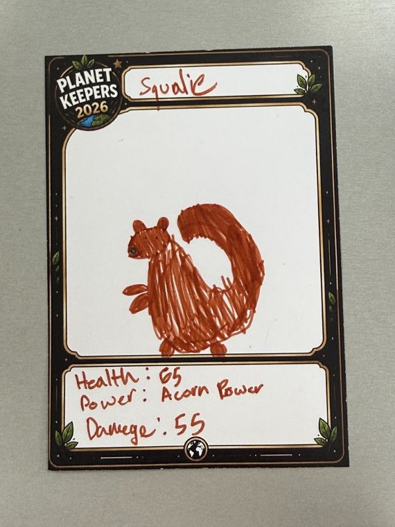 Student-designed Planet Keepers trading card 105