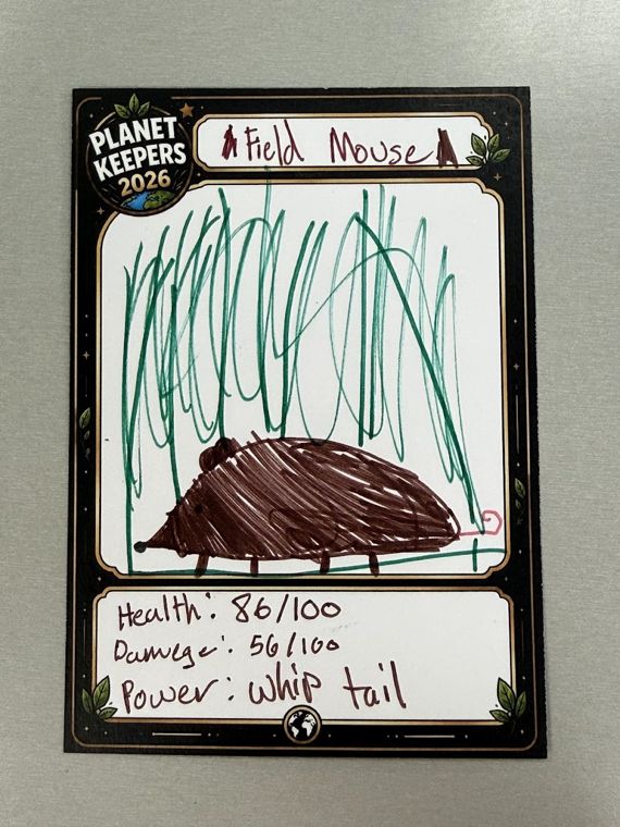 Student-designed Planet Keepers trading card 53