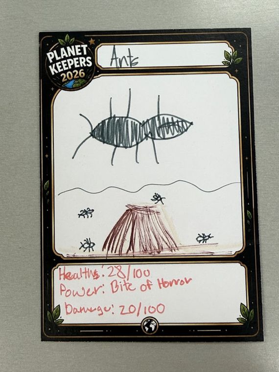 Student-designed Planet Keepers trading card 130