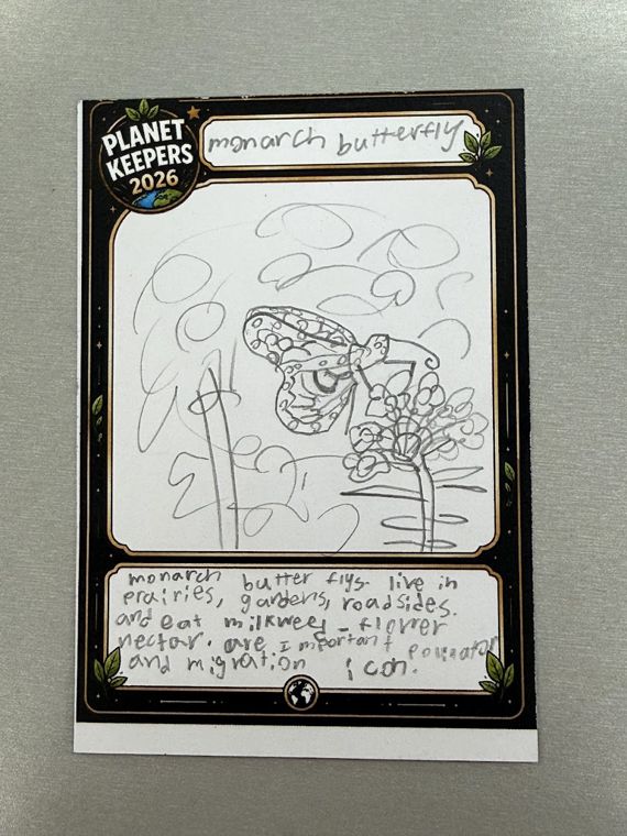 Student-designed Planet Keepers trading card 47